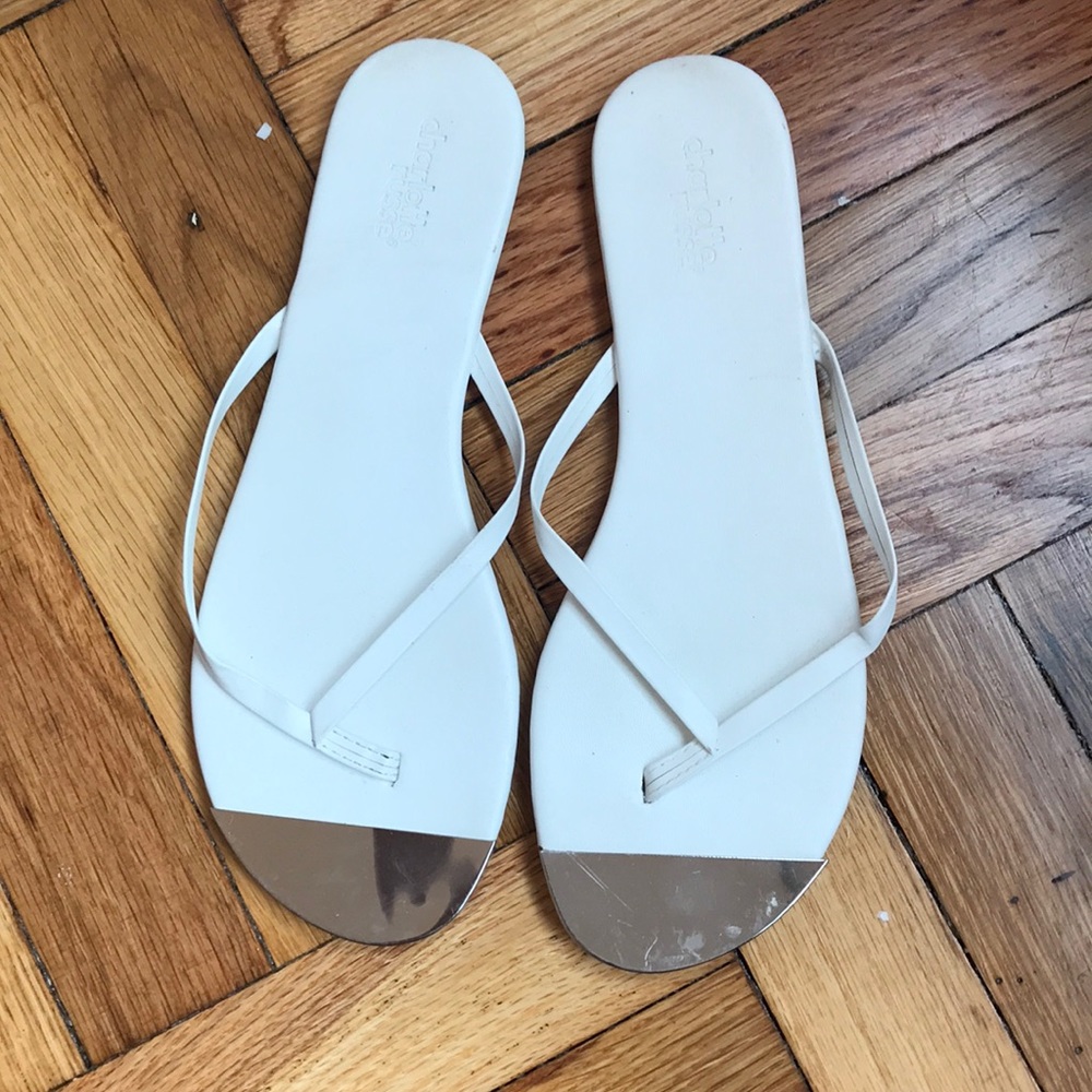 White flip flops